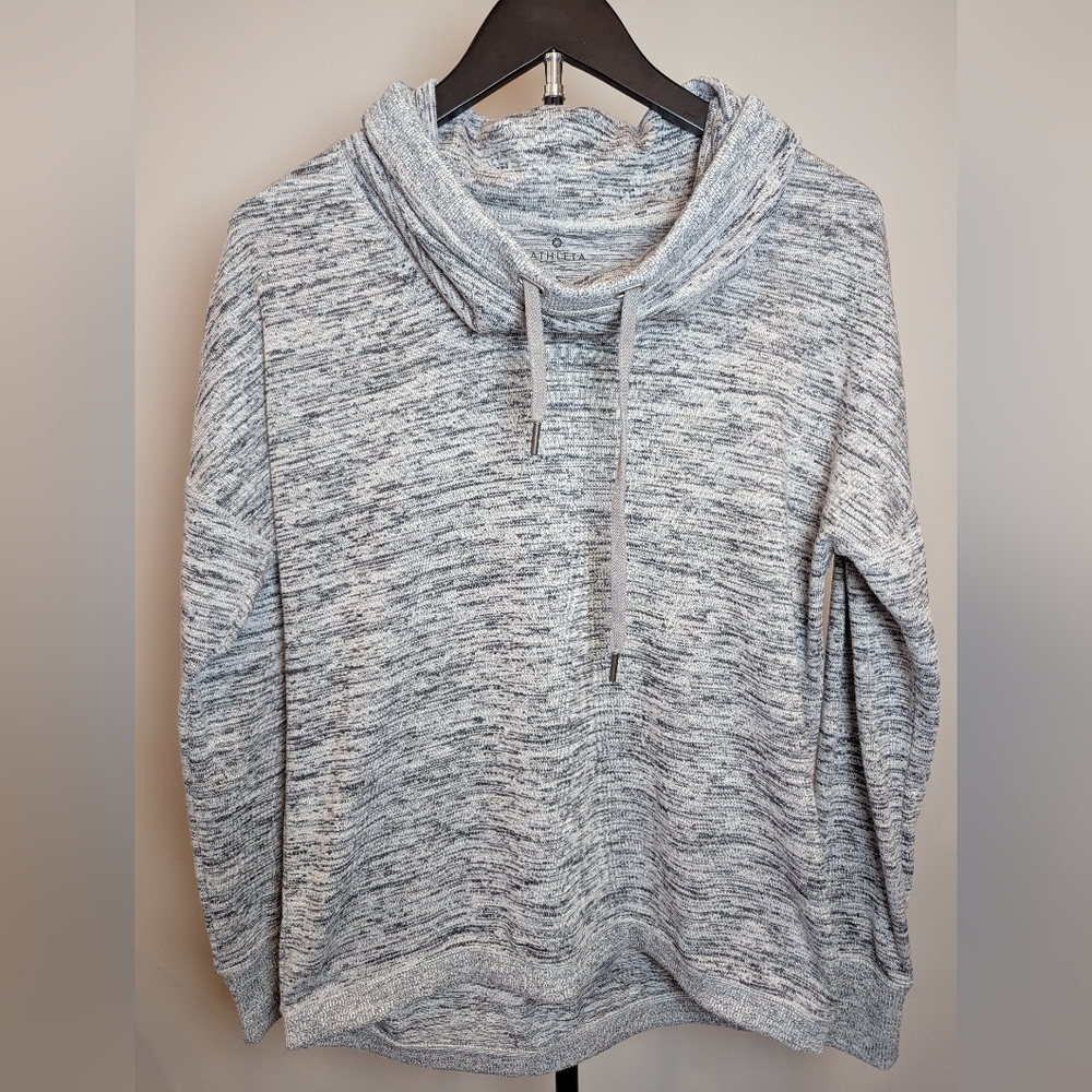 Athleta Women's Size S Cowl Neck Gray Heathered Sweatshirt